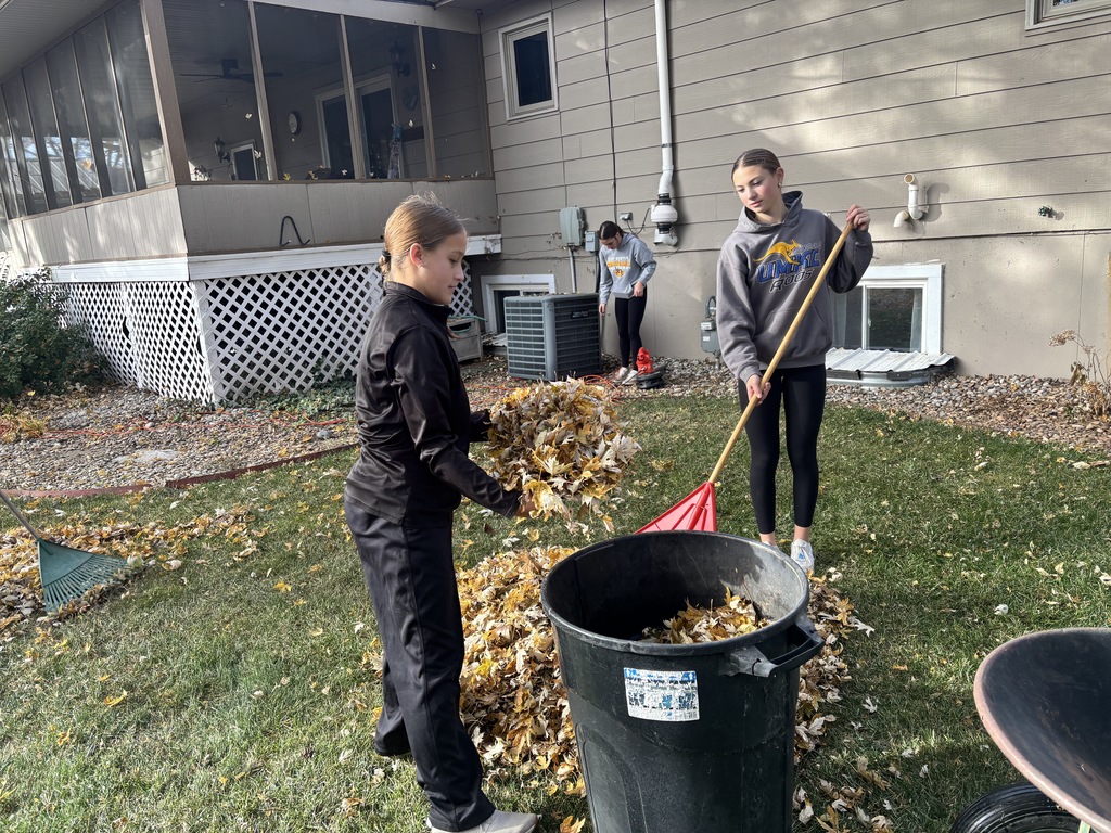 While many others were sleeping in on Saturday, freshman FFA members and Mr. Craig were volunteering their time raking up leaves around the community. This was just one of many community service projects the chapter does throughout the year. #celebrate379