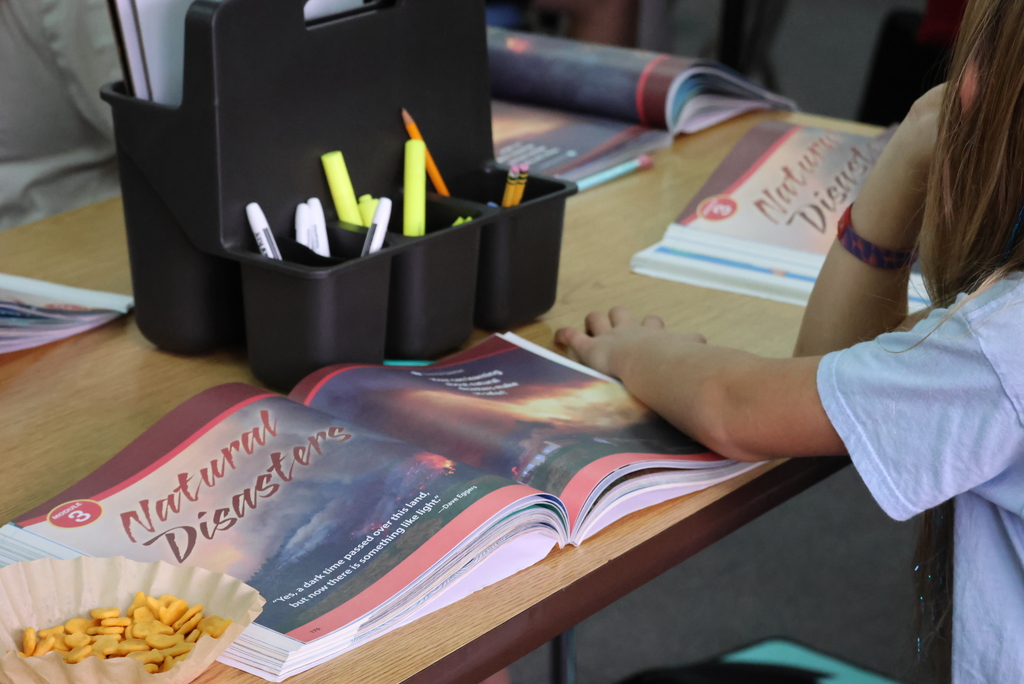 Mr. Knepper made the switch from special education to 5th grade this year and has been doing a great job! Today,  her students combined science into their ELA lesson by learning all about natural disasters and how they affect our world. #celebrate379