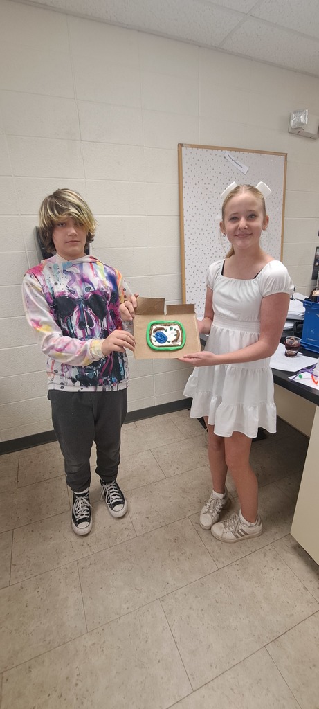 🧬🔬 Hands-on learning in 7th grade science!  Mrs. Trembath's students have been diving into plant and animal cells, and today they brought their learning to life — literally! Students teamed up to build their own cell models and explain the function of each part.  With modeling clay, pipe cleaners, cups, paper, and even Twizzler Pull 'n' Peels as mitochondria, they got creative and had a blast!  Each group chose whether to design a plant cell, an animal cell, or even a virus model. The results? Colorful, unique, and full of learning. #celebrate379