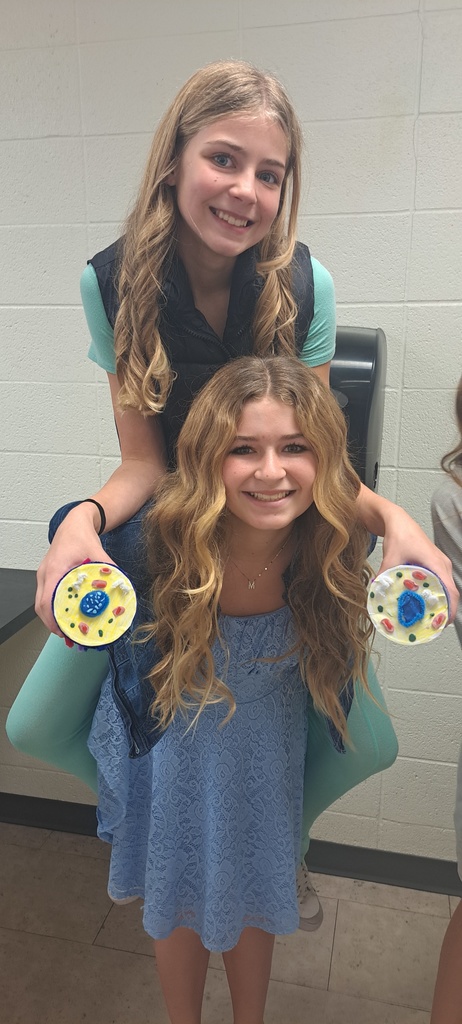 🧬🔬 Hands-on learning in 7th grade science!  Mrs. Trembath's students have been diving into plant and animal cells, and today they brought their learning to life — literally! Students teamed up to build their own cell models and explain the function of each part.  With modeling clay, pipe cleaners, cups, paper, and even Twizzler Pull 'n' Peels as mitochondria, they got creative and had a blast!  Each group chose whether to design a plant cell, an animal cell, or even a virus model. The results? Colorful, unique, and full of learning. #celebrate379