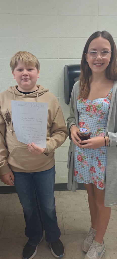 🧬🔬 Hands-on learning in 7th grade science!  Mrs. Trembath's students have been diving into plant and animal cells, and today they brought their learning to life — literally! Students teamed up to build their own cell models and explain the function of each part.  With modeling clay, pipe cleaners, cups, paper, and even Twizzler Pull 'n' Peels as mitochondria, they got creative and had a blast!  Each group chose whether to design a plant cell, an animal cell, or even a virus model. The results? Colorful, unique, and full of learning. #celebrate379