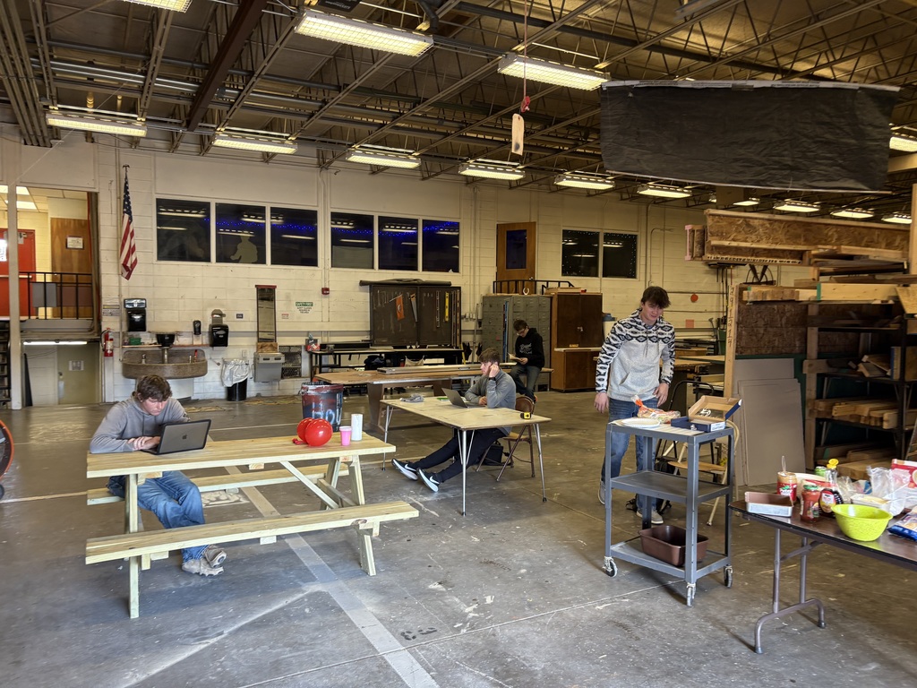 To celebrate the completion of the sheathing of the Tiger House, the Architecture and Construction Pathway classes had a cookout last Friday! #celebrate379