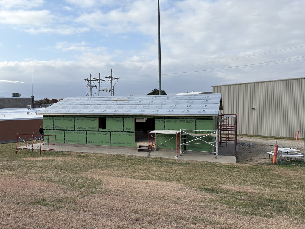 To celebrate the completion of the sheathing of the Tiger House, the Architecture and Construction Pathway classes had a cookout last Friday! #celebrate379