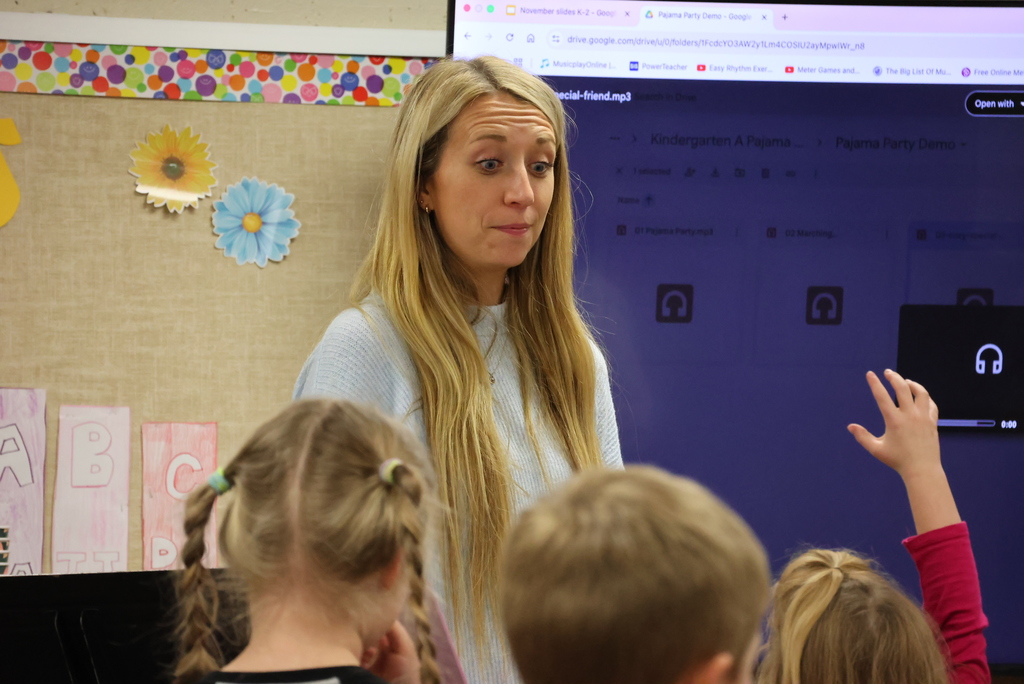 Music teacher Mrs. Rourke puts on a concert at every grade level at both Lincoln and Garfield... even in kindergarten! How much practice does it take for kindergarteners to be ready to perform 5 songs? Well, they were practicing today for their concert on Feb. 12. :) And, they were having a great time doing it! #celebrate379
