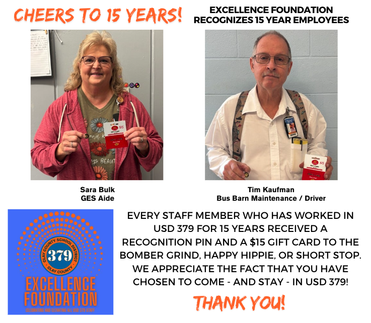 THANK YOU to our 15-year employees! #celebrate379