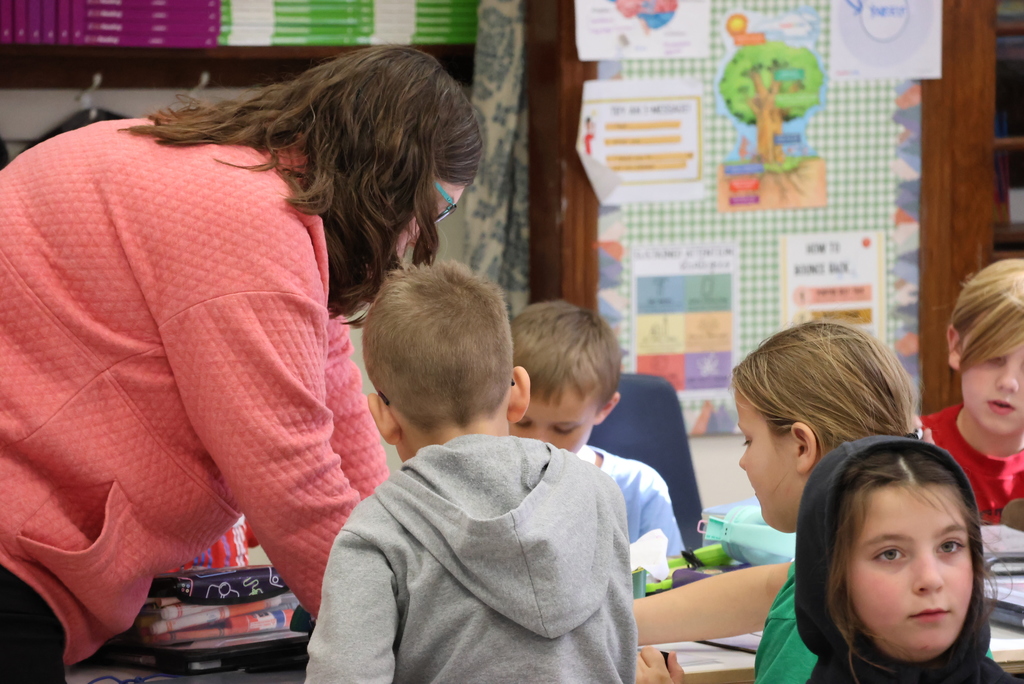 Mrs. Peterson started her math class with an intense competition between her and Ms. Brownell's students to see who could complete 2-digit division problems the fastest. As you can see, they were fully engaged! #celebrate379
