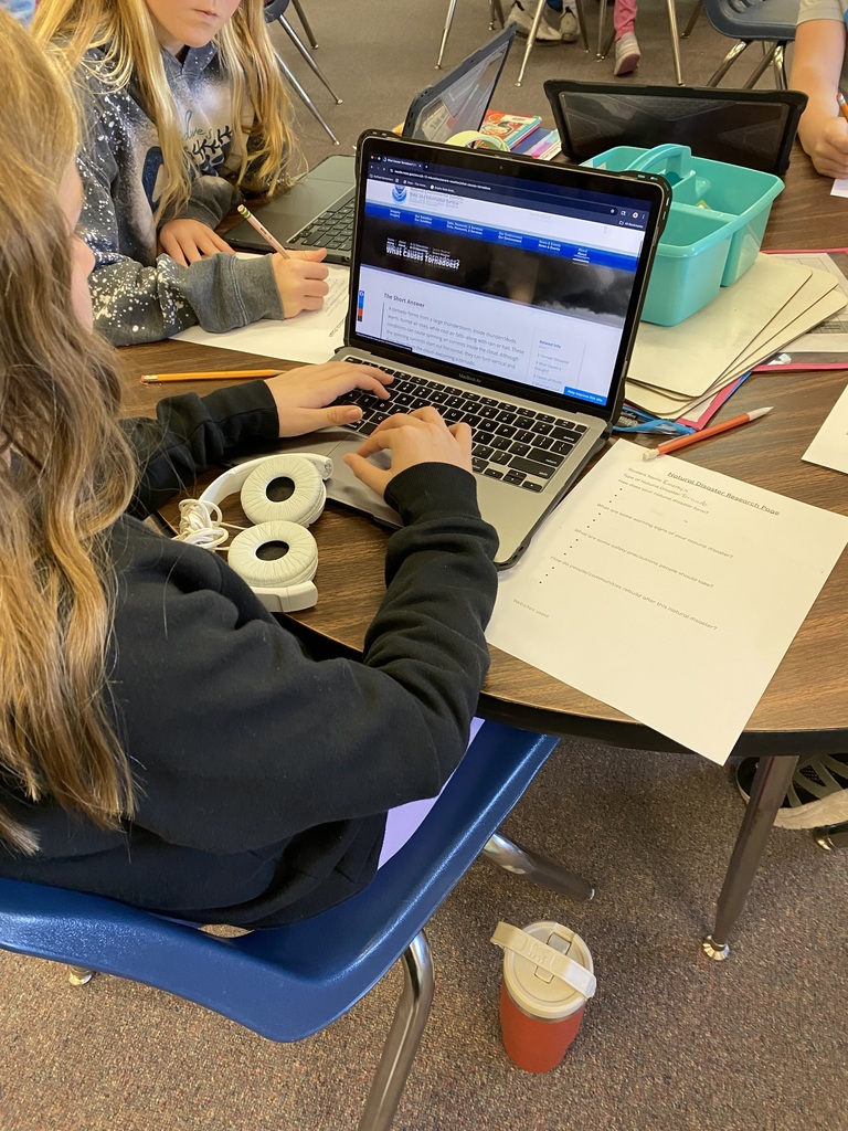 To wrap up their natural disasters unit and ELA, Ms. Bott's 5th graders researched a natural disaster of their choice and created their own infographics using Canva. Their infographics explained how disasters form, the warning signs and precautions that can be taken, and how communities rebuild afterward. #celebrate379