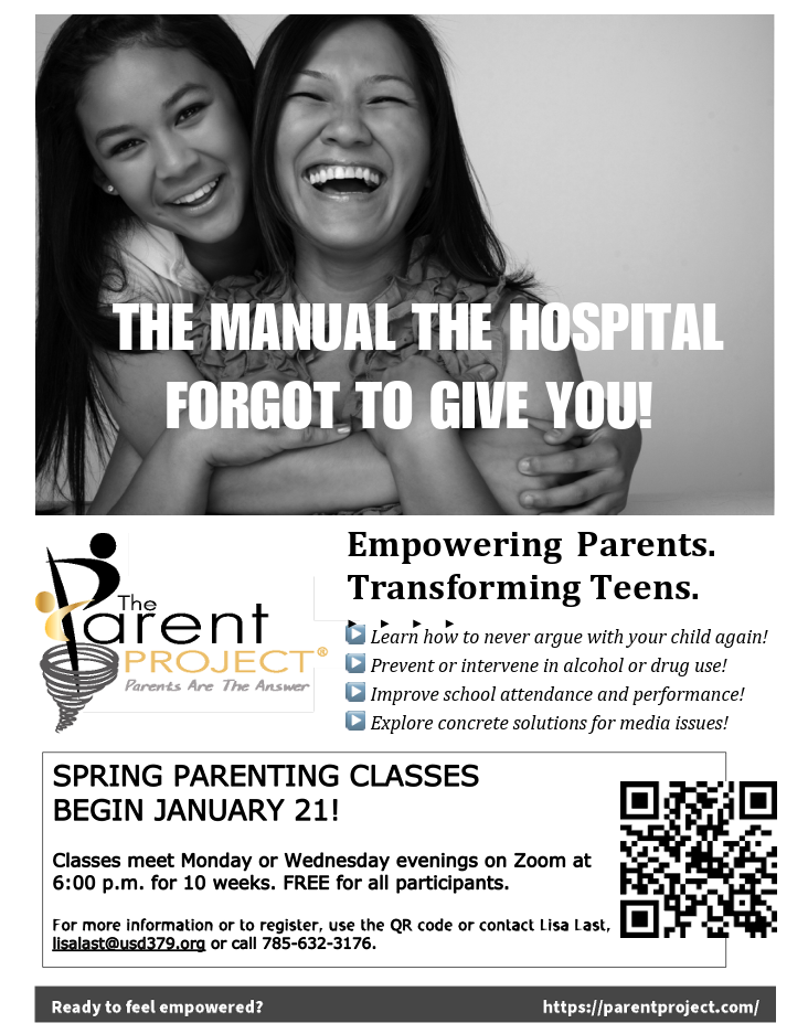School, Family, Community Connections Counselor Lisa Last is once again offering the following parenting classes: - The Parent Project (for parents of kids 11 and up) - Loving Solutions (for parents of kids under age 11) Both of these will start in January. Classes are free and will meet weekly over Zoom for 10 weeks. These classes are great for ANY parent, but especially helpful for parents of challenging kids. Please share the attached flyers with your colleagues and/or families! These classes are for any family in our area, regardless of school district. #celebrate379