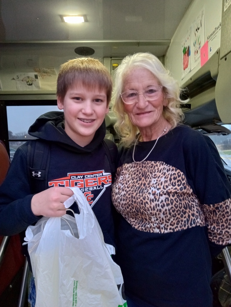 Celebrating the Thanksgiving season, and the fact that we are so thankful for our well-behaved students, the Bus Barn decided to pick 2 winners for the November “School Bus Behavior Campaign Award”. Tymber Charbonneau from the Dolphin bus was awarded gifts from Ray’s Apple Market, Wall’s True Value Hardware, Tasty Pastry Bakery, and Ferguson Rexall Drugs. Tymber is pictured with her bus driver Tom Kidwell. Jase Ferguson from the Butterfly bus was awarded gifts from Season’s Best Country Kitchen, The Bomber Grind, Ferguson Rexall Drugs, and Ray’s Apple Market. Jase is pictured with his bus driver Edna Gonser. #celebrate379