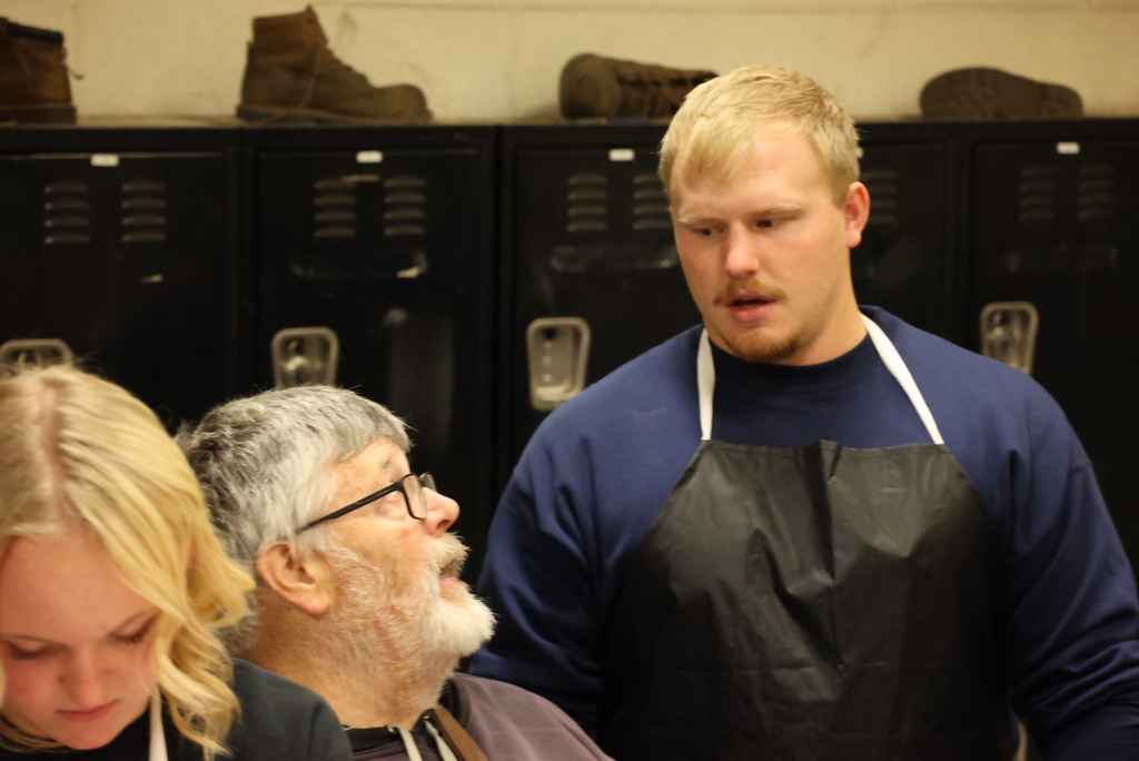 Forget the turkey, Mr. Craig's students were serving up ham this morning!  Schwartz Farms was nice enough to donate a hog for this learning activity, and the Clay Center Locker Plant killed and delivered it whole to the CCCHS Ag garage. After that, it was the students' turn to butcher from whole hog down to all of the parts!  Thanks to Lee Weiss, a retired Ag teacher and FFA advisor, who donated his morning to teach the students all about the butchering process. As you can see, it was a hands-on process!  Some of the pork will be eaten at FFA events, and some will be donated to the Lighthouse. All of it was a great learning experience! #celebrate379