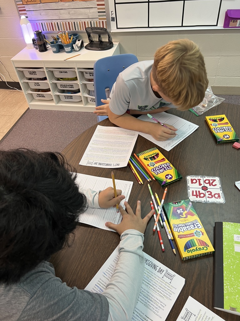 Students in Mrs. Knepper’s class explored the Macy’s Thanksgiving Day Parade in a unique way over the past week!  They watched videos, learned how the giant balloons are made, and read the book Balloons Over Broadway. They then closely examined a nonfiction article about the parade, using colored pencils to underline main ideas, key details, and important traditions. #celebrate379