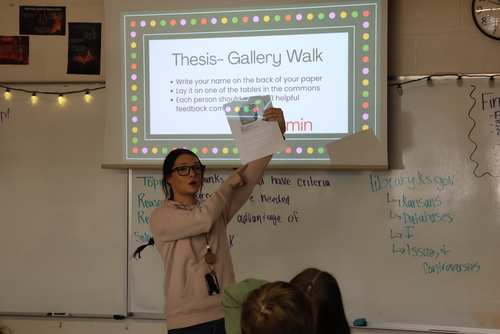 As students came back from Thanksgiving Break, final projects got into full gear! In Mrs. Dains' English 11 class, students were starting the process of writing an argumentative essay. It began by researching something that is legal but that the student disagrees with. After working on a thesis statement, today students conducted a "Gallery Walk" where they read other statements and offered critiques. Eventually, students will write their own argumentative essay for their final project. #celebrate379