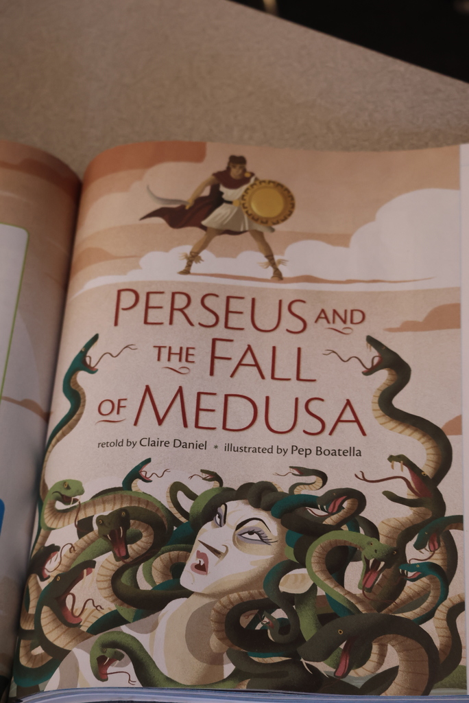 Mr. Wichman's 4th graders were hard at work this week recreating a Greek play! Determining the meaning of words and phrases in mythology is a 4th grade standard, so they were reciting the play with characters, then discussing the meaning of each passage and predicting what would happen next. #celebrate379