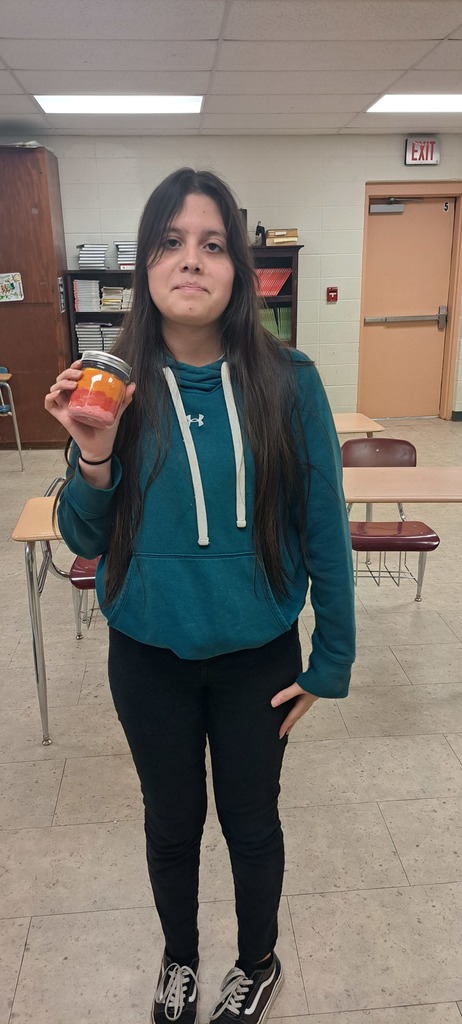 🌎 Digging Into Earth’s Layers!   Mrs. Trembath’s freshman class has been hard at work exploring what our planet is made of — one layer at a time.  Using different colors of sand, students created scaled core samples to represent the thickness of Earth’s layers. It took some serious math skills to get those proportions just right!  Did you know that the mantle is the largest layer, making up a whopping 84% of Earth’s total volume? They do! #celebrate379