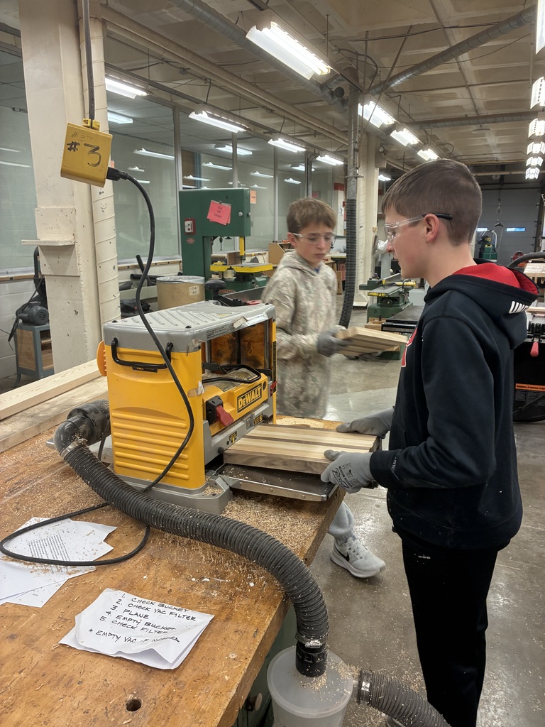Mrs. Schooley is continuing retired Industrial Arts teacher Mr. Conner’s tradition of making cutting boards. Students use maple, cherry, ash, walnut, and oak to create them! #celebrate379
