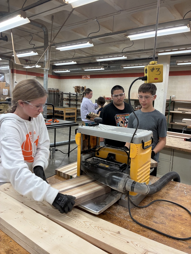 Mrs. Schooley is continuing retired Industrial Arts teacher Mr. Conner’s tradition of making cutting boards. Students use maple, cherry, ash, walnut, and oak to create them! #celebrate379