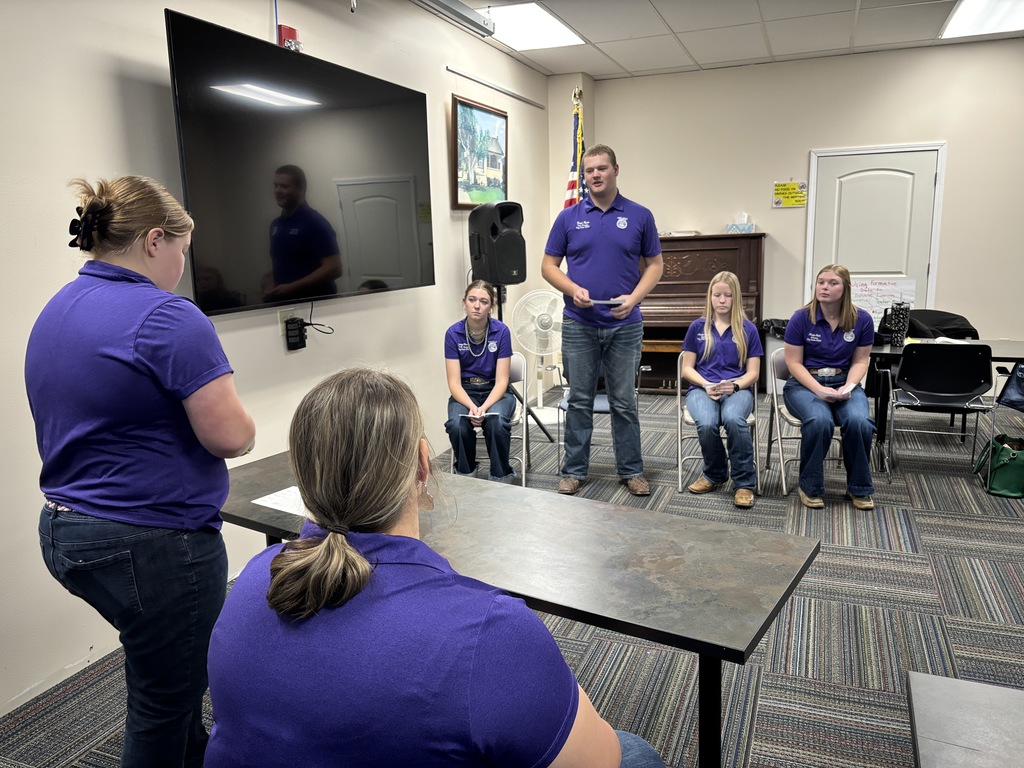 FFA Advisor Andrea Flegler brought her Parliamentary Procedure team to the Dec. 2 Clay Center Lion's Club meeting. They talked about their journey towards this competitive team and then simulated a meeting to the Lion's members. #celebrate379