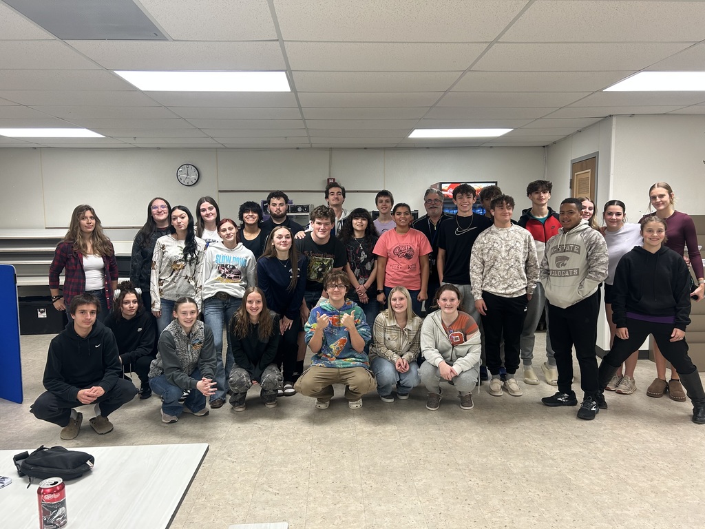 The Wakefield Youth Leaders in Kansas (YlinK) chapter hosted Friendsgiving last week!  35 high schoolers attended, sharing a turkey dinner, and a game of H Ball afterwards. Mr. Yenni sponsors the club, which is funded through the Clay Counts Coalition. #celebrate379