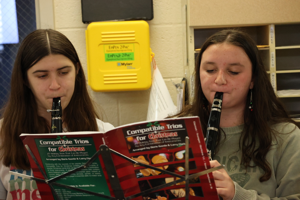 Select members of the CCCHS band surprised community members by playing Christmas songs around the community yesterday... including at Garfield! #celebrate379
