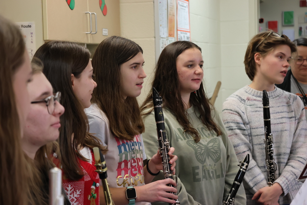Select members of the CCCHS band surprised community members by playing Christmas songs around the community yesterday... including at Garfield! #celebrate379