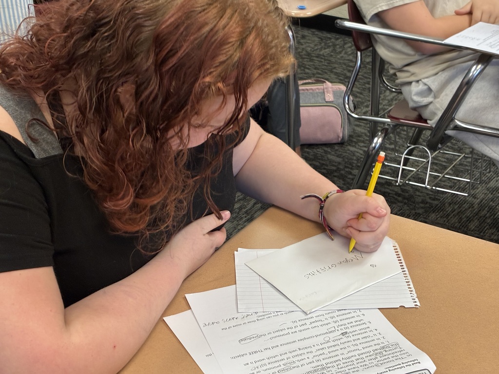Mrs. Blain's 8th grade ELA classes are practicing letter writing format in 8th grade ELA. And what better way to practice this skill than with thank you cards to the educators who have impacted them over the years? THANK YOU to all of our para educators, administrators, custodians, cooks, bus drivers, teachers, secretaries, substitutes, and coaches! #celebrate379