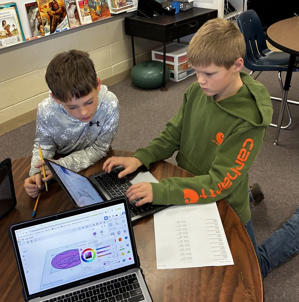 Mr. Walsh's Tech Time students took time during the first semester to collaborate with Garfield 5th graders on how to use a CAD program to print objects using a 3D printer. The 7th graders instructed and demonstrated and then guided the 5th graders to create something realistic to 3D print. It's always exciting to see peer mentorship! #celebrate379