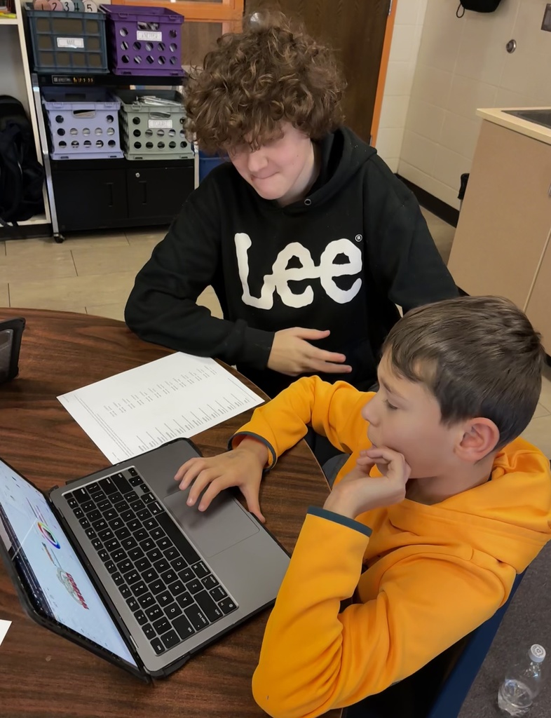 Mr. Walsh's Tech Time students took time during the first semester to collaborate with Garfield 5th graders on how to use a CAD program to print objects using a 3D printer. The 7th graders instructed and demonstrated and then guided the 5th graders to create something realistic to 3D print. It's always exciting to see peer mentorship! #celebrate379