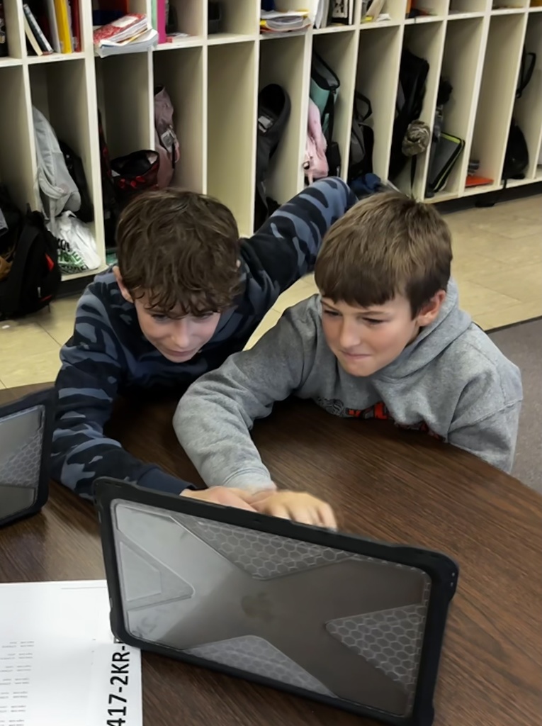 Mr. Walsh's Tech Time students took time during the first semester to collaborate with Garfield 5th graders on how to use a CAD program to print objects using a 3D printer. The 7th graders instructed and demonstrated and then guided the 5th graders to create something realistic to 3D print. It's always exciting to see peer mentorship! #celebrate379