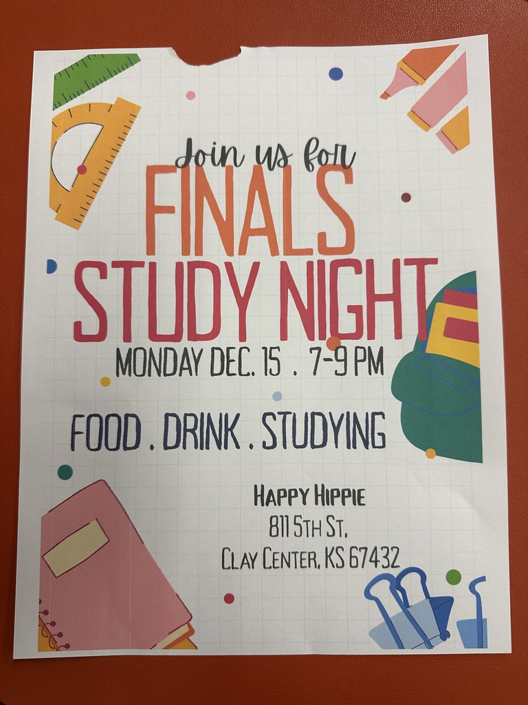 The annual CCCHS Finals Study Night was a big success! Thank you to Happy Hippie for hosting! #celebrate379