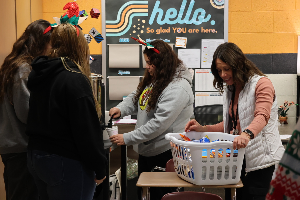 Youth Leaders in Kansas (YLinK) members surprised CCCHS staff with a cider and chocolate bar as they graded their finals. #celebrated379