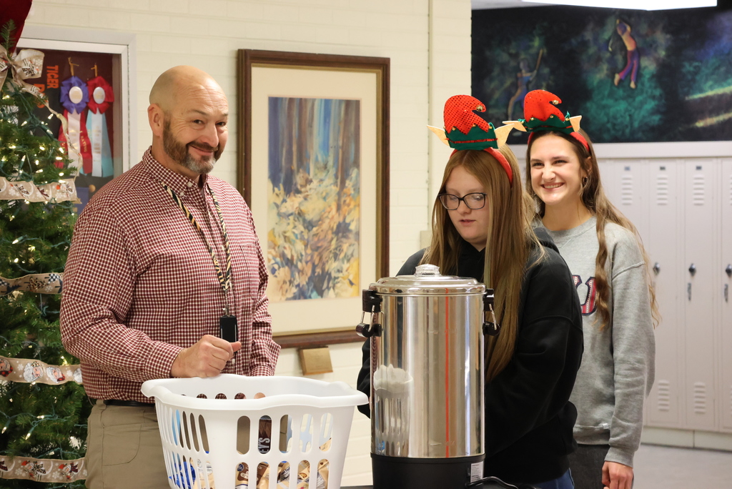 Youth Leaders in Kansas (YLinK) members surprised CCCHS staff with a cider and chocolate bar as they graded their finals. #celebrated379