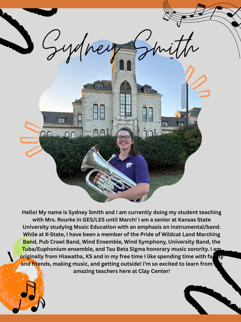 Please welcome Ms. Smith! She will be student teaching with Mrs. Rourke at Garfield and Lincoln this semester and will end the year with Mrs. Thrasher at Garfield. #celebrate379