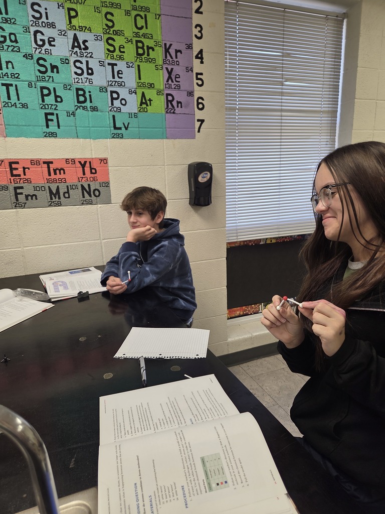 Mrs. Trembath's 8th grade science class opened the new year learning about the atomic composition of simple molecules and compounds. They learned that some atoms cannot be trusted. Ask them why! #celebrate379
