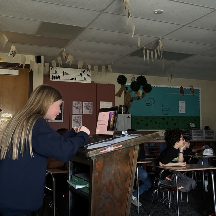 Mrs. Blain's 6th grade ELA students spent the first week back at CCCMS researching Greek gods, goddesses, and creatures to build background knowledge before reading The Lightning Thief. Then, students created presentations and shared their research with classmates. #celebrate379