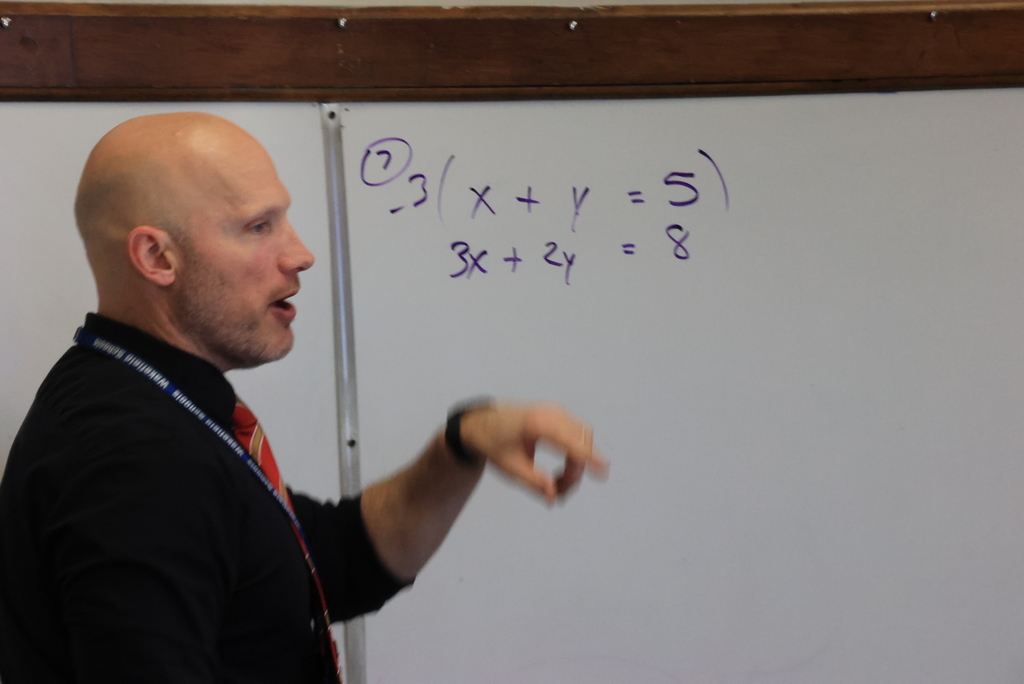 Mr. Freeman's Algebra 1  students were solving some systems today! #celebrate379