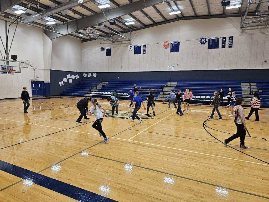 Freshmen and 7th graders got together for a "priority snowball fight" as part of a Leader in Me activity. Students discussed and ranked priorities they had for the week, while having fun at the same time! #celebrate379