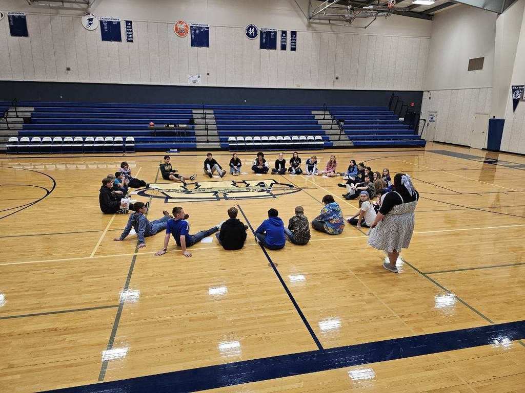 Freshmen and 7th graders got together for a "priority snowball fight" as part of a Leader in Me activity. Students discussed and ranked priorities they had for the week, while having fun at the same time! #celebrate379