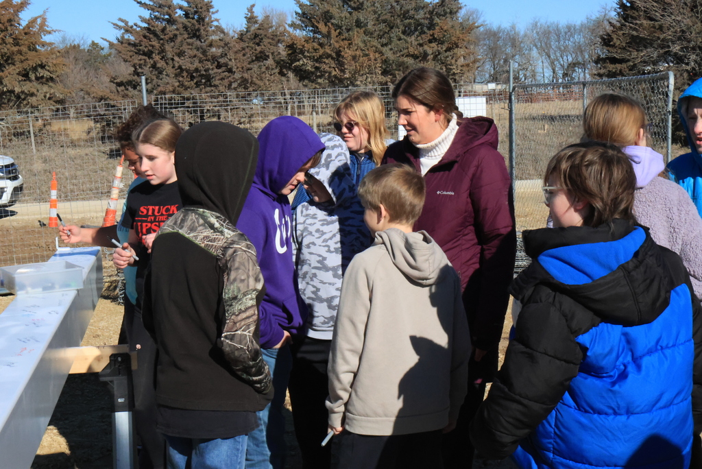 Mrs. Koster's 6th grade ELA students took time this morning to head down the block and sign one of the beams going up in the new Multigenerational Life Center! #celebrate379