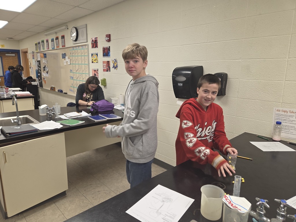 Mrs. Trembath's 7th grade science class has been learning about the body and its functions. Today's lab was to make protein and carbohydrate models to show how they break down in the digestive system to give us energy. They have learned a lot about why it is important to keep our bodies fueled so we have the energy to keep learning! #celebrate379