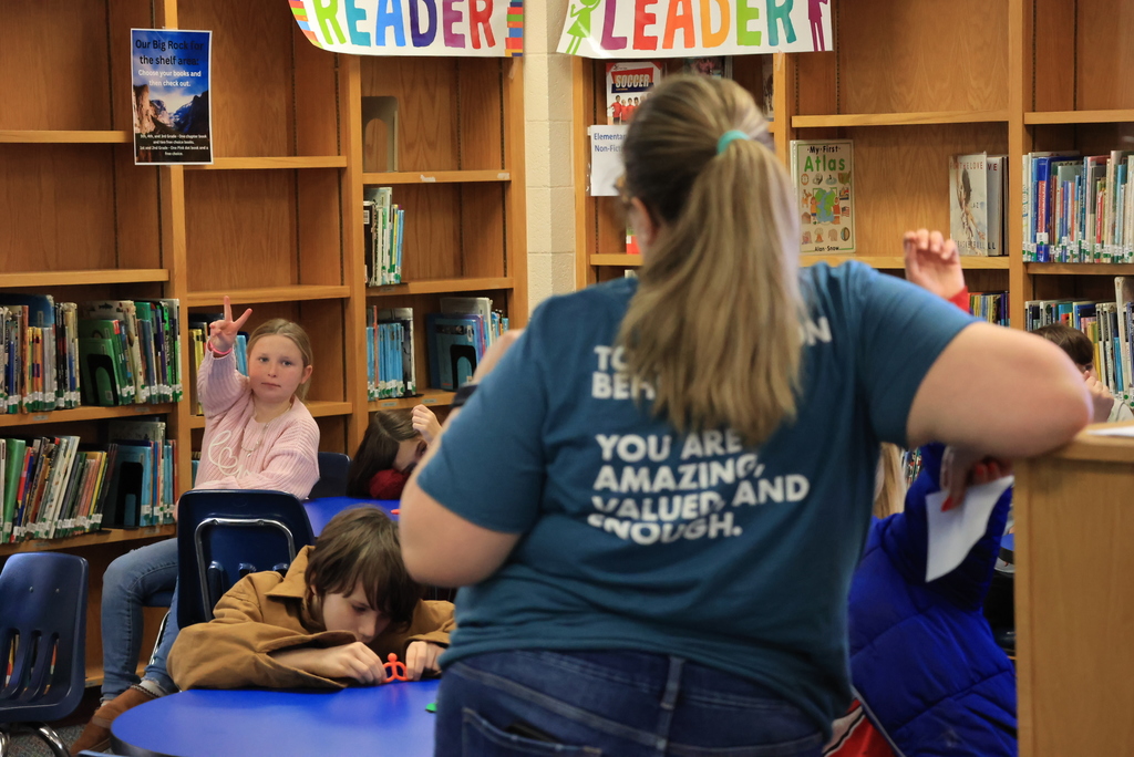 Wakefield counselor Jessica Ramirez includes lessens with her elementary students each week, with most of them following Leader in Me curriculum. Today, she was asking her students, "Was it Respectful or Rude?". #celebrate379