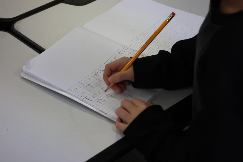 Writing is a part of every classroom in Lincoln, and it really gets expanded in 2nd grade as students learn to write thoughts and stories instead of just sentences. Today in Mrs. Payne's class, they were writing about their evening and about their classmates. Their journals are full of entries! #celebrate379