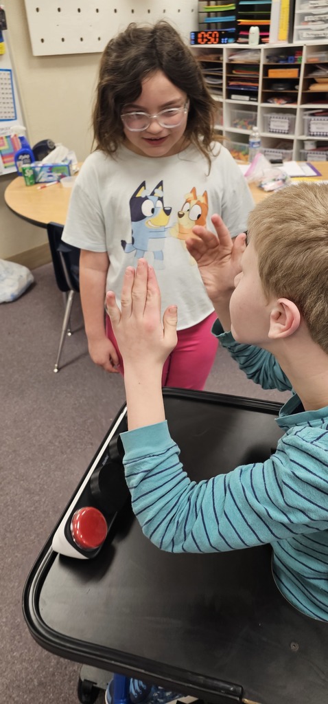 An inspiring story of innovation and students helping students... Chase is a 4th grader at Garfield. He is working on expanding his communication skills using buttons with prompts. This is new to Chase, and he struggles at times accidentally hitting the wrong buttons. It was a problem that Speech and Language Therapist Shanna Freeman thought could be solved. That's where Mrs. Schooley’s CCCHS drafting students came in. After learning about the problem and brainstorming, they designed printed custom button covers for a communication device and then printed them on a 3D printer. These will allow him to greet his peers and teachers and answer questions without other buttons getting in the way. After a need was identified, these students created a solution that works perfectly and will help Chase connect more easily with others at school. This is a great example of students using their skills to make a meaningful difference! #celebrate379