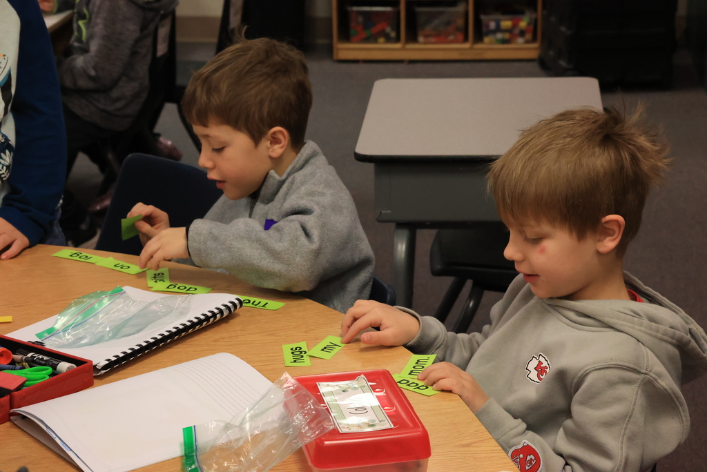 Every Monday-Thursday, all kindergarten students participate in writing small groups. This includes Mrs. Knitter's students, who were working hard yesterday!  Students rotate to a different station each day. These range from guided work with Mrs. Knitter or her aide, Mrs. Dreher, independent work (in which they were doing amazing at staying on task), and Lexia, which is an online reading program to help them become a stronger reader. It works on skills like phonics, word recognition, vocabulary, and reading comprehension at each student's own ability level. #celebrate379