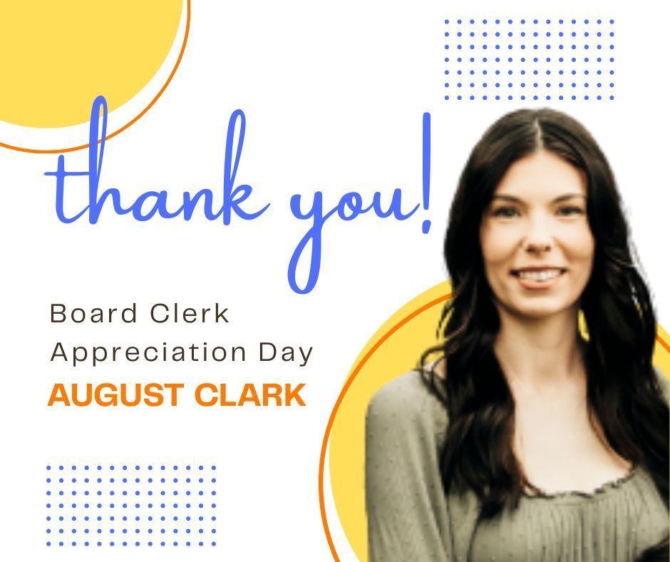 Did you know it is Board Clerk Appreciation Day? Neither did we until the Kansas Association of School Boards made it official today.  We are lucky to have one of the best at USD 379 in August Clark! She is the steady presence behind every meeting, the keeper of process, history, and compliance, and often the quiet bridge between boards, superintendents, staff, and communities. August manages details most never see, navigates tough moments with professionalism, and does it all with care, patience, and integrity.  THANK YOU, August, for all you do! #celebrate379