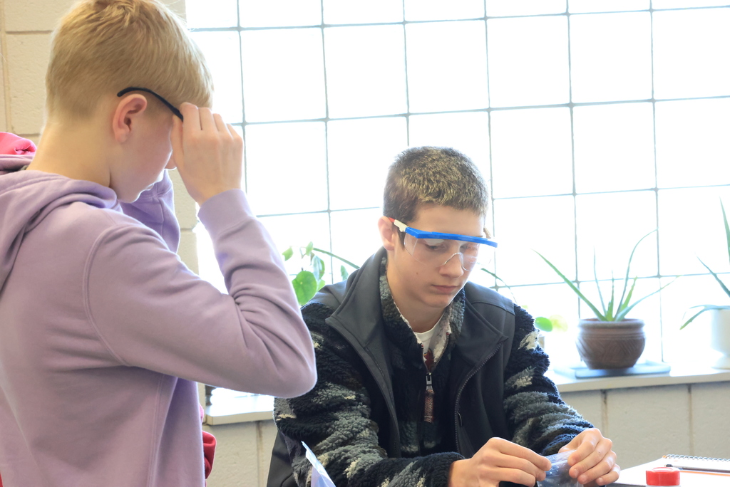 Mrs. Pfizenmaier's 8th graders are in the middle of a science unit on the design process, a step-by-step approach to solving problems by creating and improving solutions. It includes identifying a problem, brainstorming ideas, planning and building a model, testing it, and making improvements based on results.  Today, students were using this process to create a new and improved hand warmer. Makes sense with this cold weather! #celebrate379