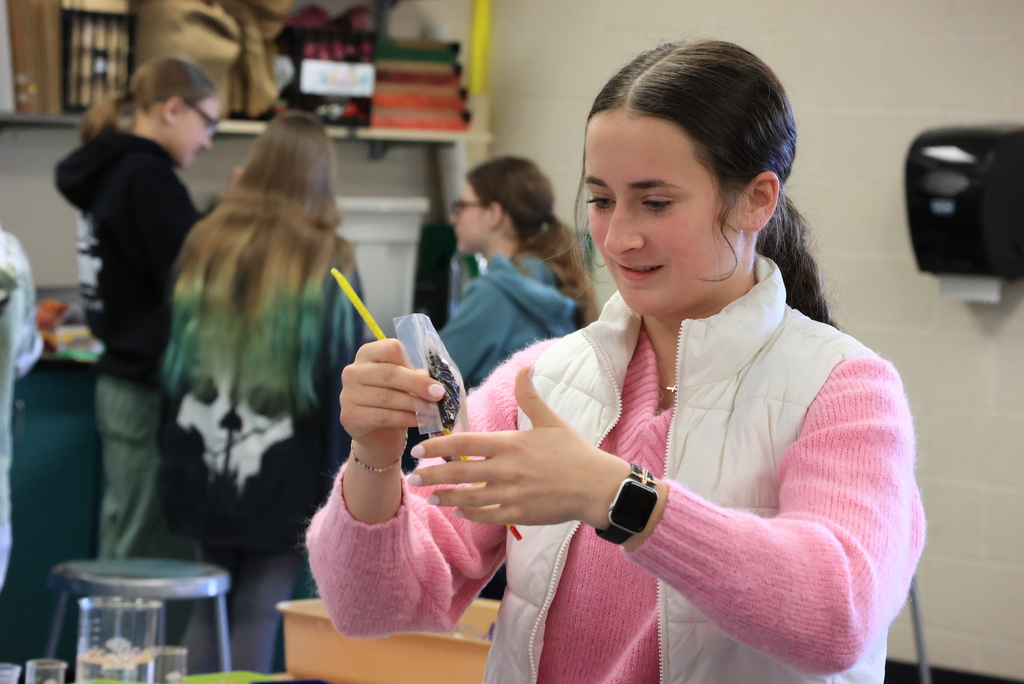 Mrs. Pfizenmaier's 8th graders are in the middle of a science unit on the design process, a step-by-step approach to solving problems by creating and improving solutions. It includes identifying a problem, brainstorming ideas, planning and building a model, testing it, and making improvements based on results.  Today, students were using this process to create a new and improved hand warmer. Makes sense with this cold weather! #celebrate379