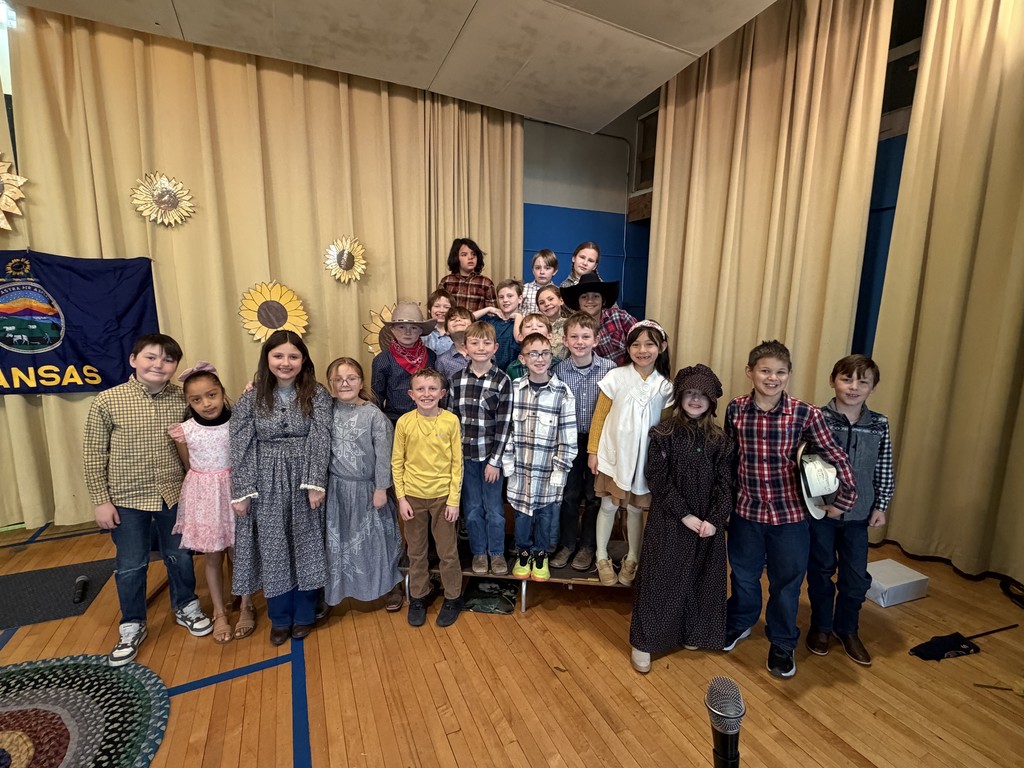 Did you know that Kansas Day was yesterday? Mrs. Ehlers' third graders put on their own Kansas Day play for the rest of the school and community! #celebrate379