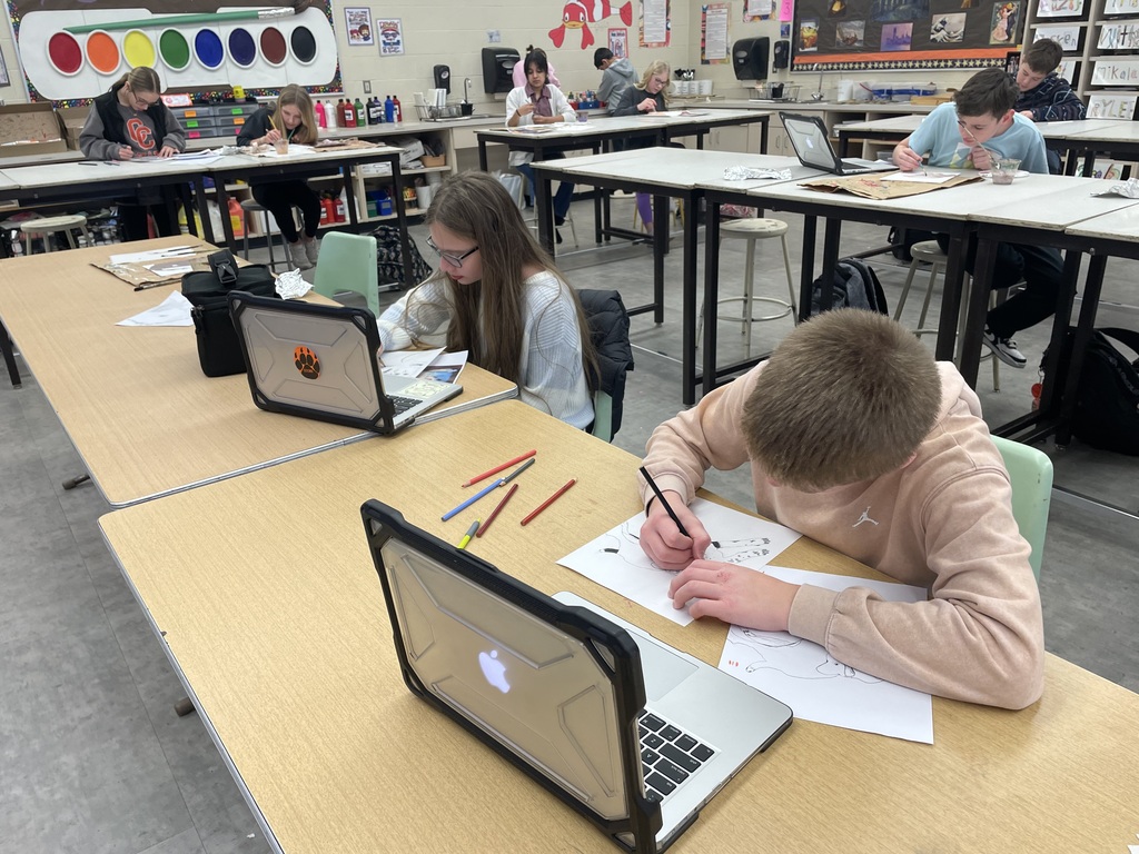 CCARE and the CCCMS Art Department have teamed up for a very fun and exciting fundraiser! Community members have submitted pictures of their pets and, with a donation to CCARE, are getting a one-of-a-kind drawing or painting of their treasured animal created by a 7th-grade art student! Students may choose the medium, and many are creating their own background for the portraits. They are taking this very seriously and doing their best work. We are all excited to see the final products. The portraits will be available in time for Valentine's Day! #celebrate379