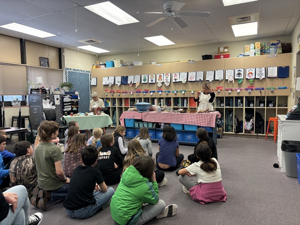 4th graders across the district came together to celebrate Kansas during the annual Kansas Heritage Day. Students participated in a wide range of activities relating to pioneer life and Kansas history, including making butter and apple cider, participating in a one-room school lesson, and learning about President Eisenhower’s campaign. Garfield and Wakefield students shared lunches around the “campfire” and had a memorable day celebrating our state! #celebrate379