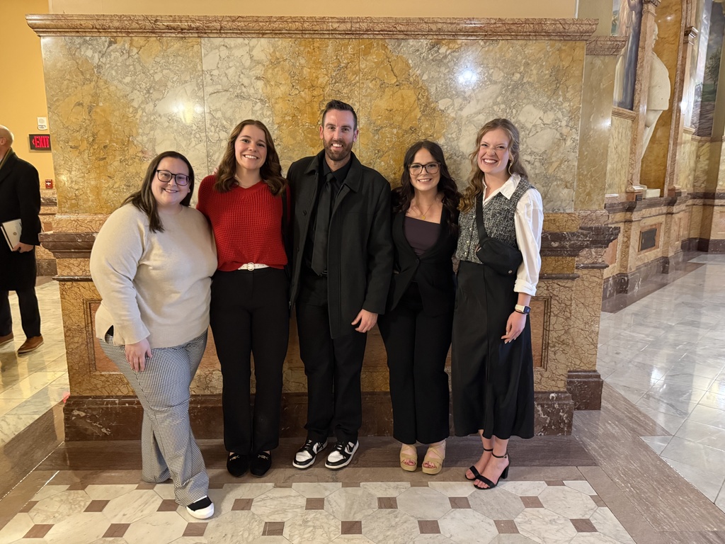 USD 379 counselors Nick Brummet & DeAnna Coughlin traveled to Topeka yesterday to attend the Governor’s signing of the proclamation for National School Counseling Week. They also ran into USD 379 alumni who were there for the signing for youth mental health. #celebrate379
